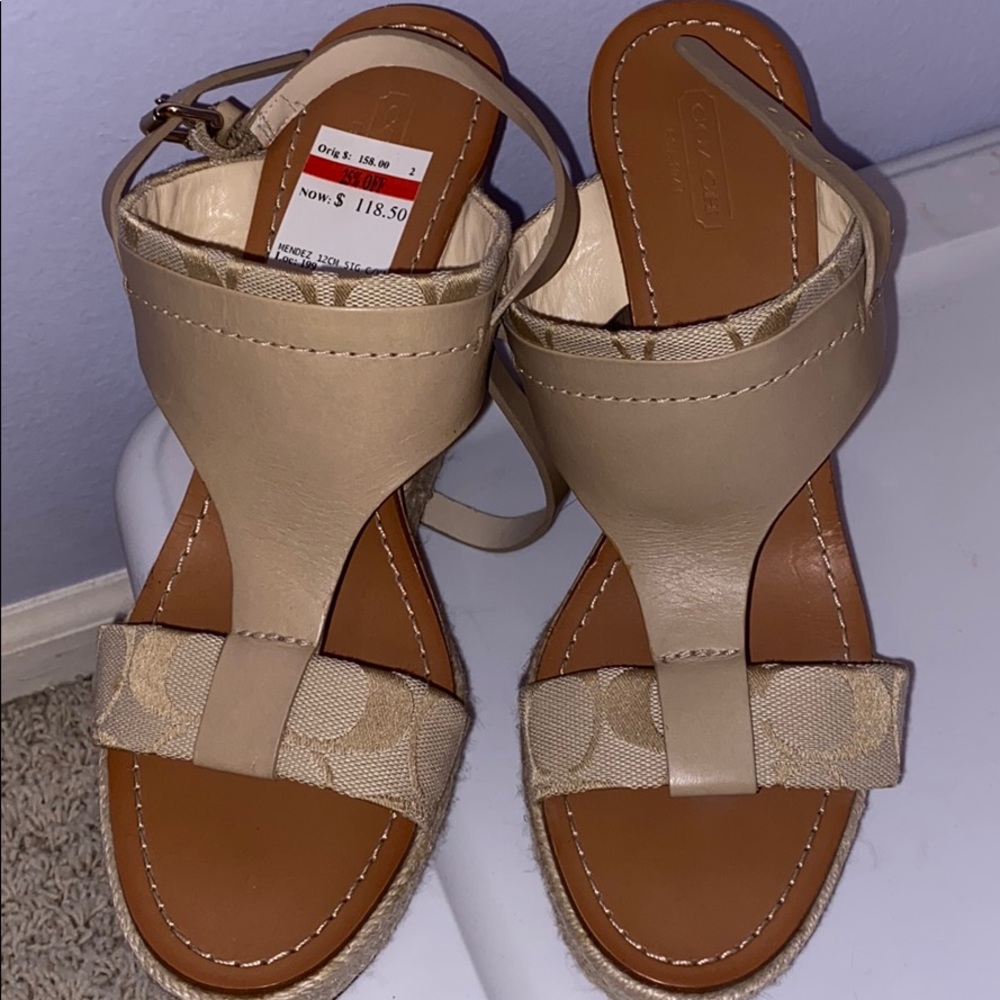 Brand new coach wedges